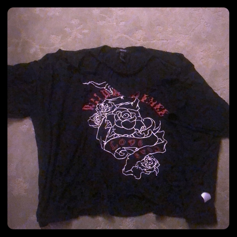 Distressed band tee